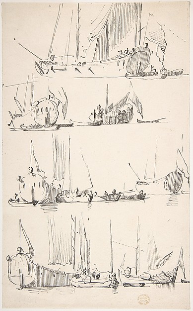 Willem van de Velde II, Studies of Ships and Boats