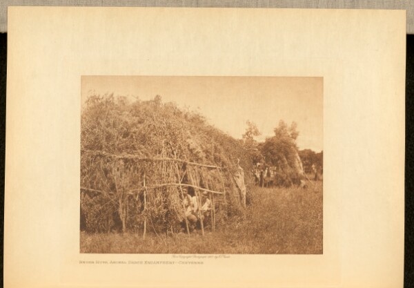Edward S. Curtis, Brush Huts, Animal Dance Encampment - Cheyenne