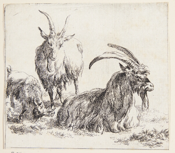 Nicolaes Berchem, To geder og et kid