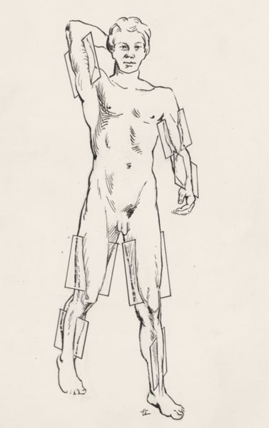 J Tinkelenberg, Male figure with cross section disks in the arms and legs