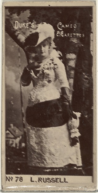 W. Duke, Sons & Co., Card Number 78, Lillian Russell, from the Actors and Actresses series (N145-4) issued by Duke Sons & Co. to promote Cameo Cigarettes