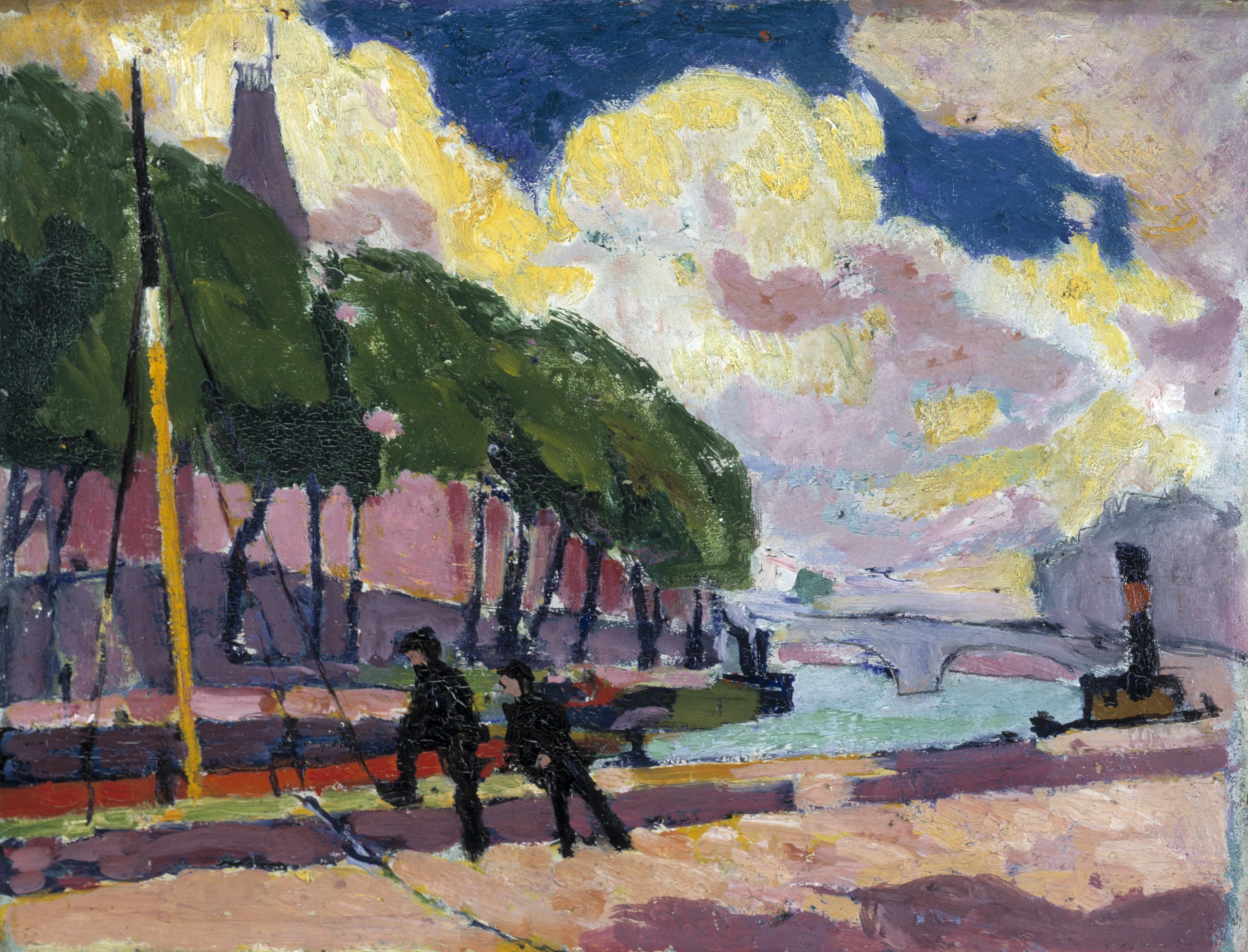H. Lyman Saÿen, On the Banks of the Seine