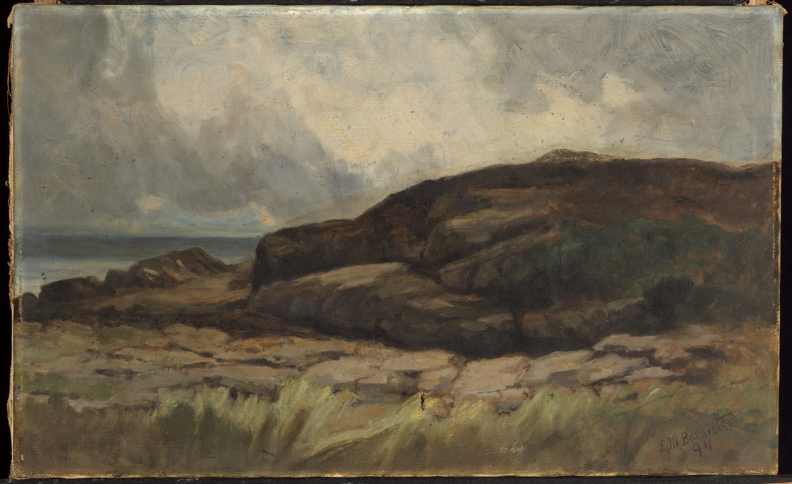 Edward Mitchell Bannister, Untitled (landscape with rocks)