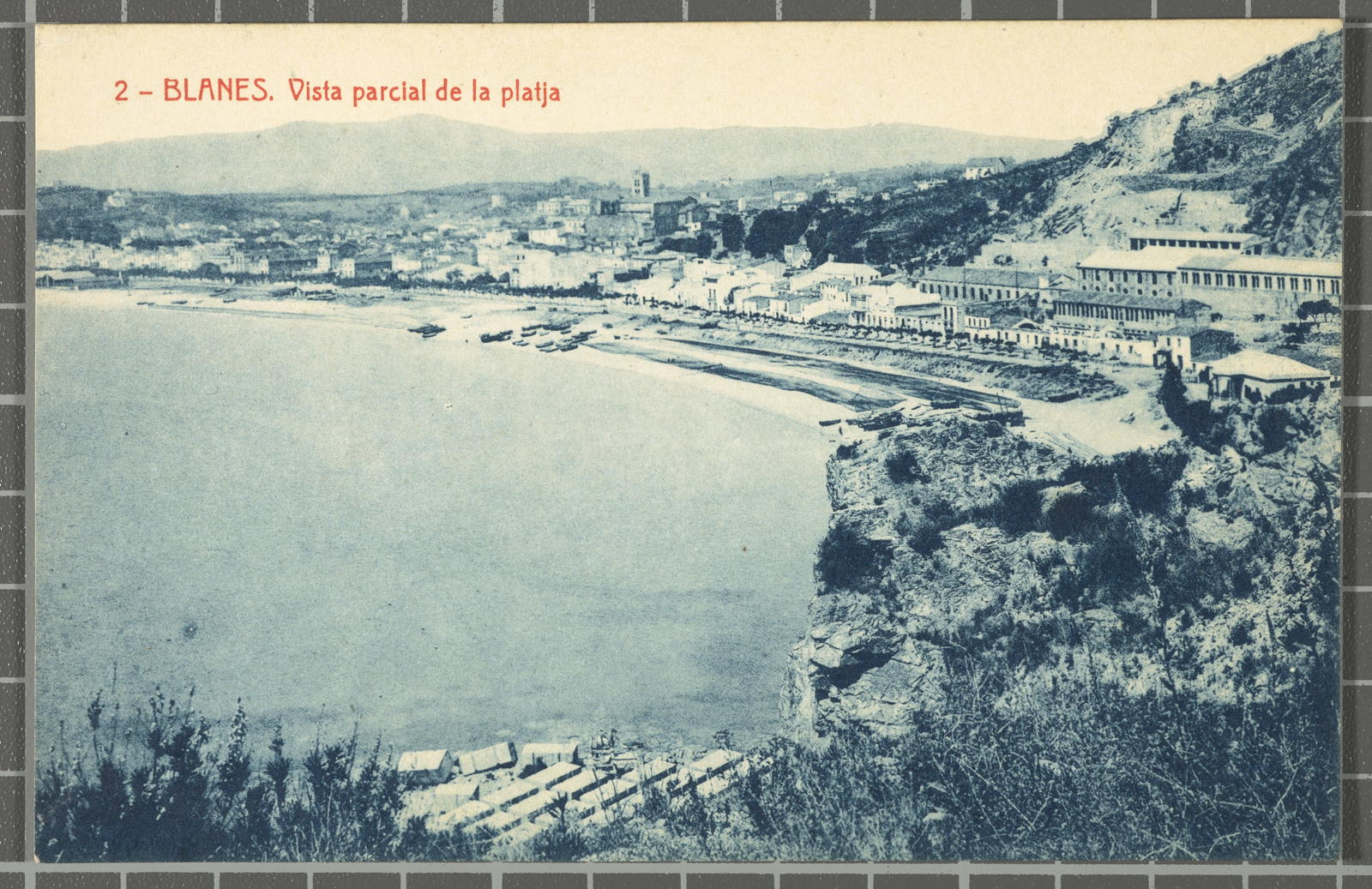 Desconegut, 2 - Blanes. Vista parcial de la platja