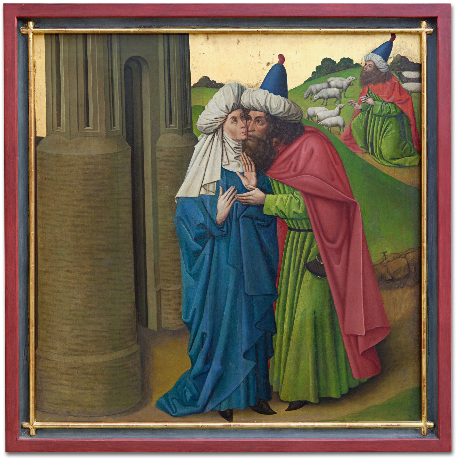 Unknown artist, Altartafel: Begegnung von Joachim und Anna an der Goldenen Pforte