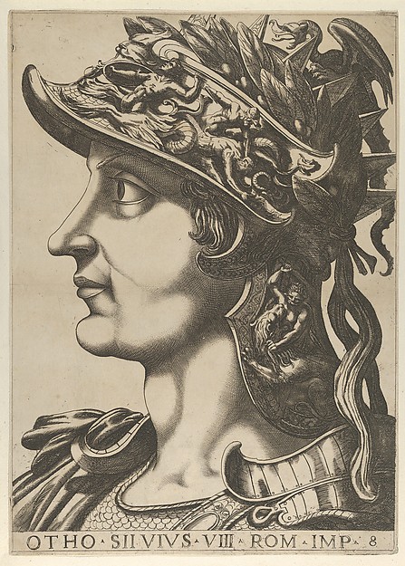 Anonymous, Plate 8: Otho in profile facing left, from "The Twelve Caesars"