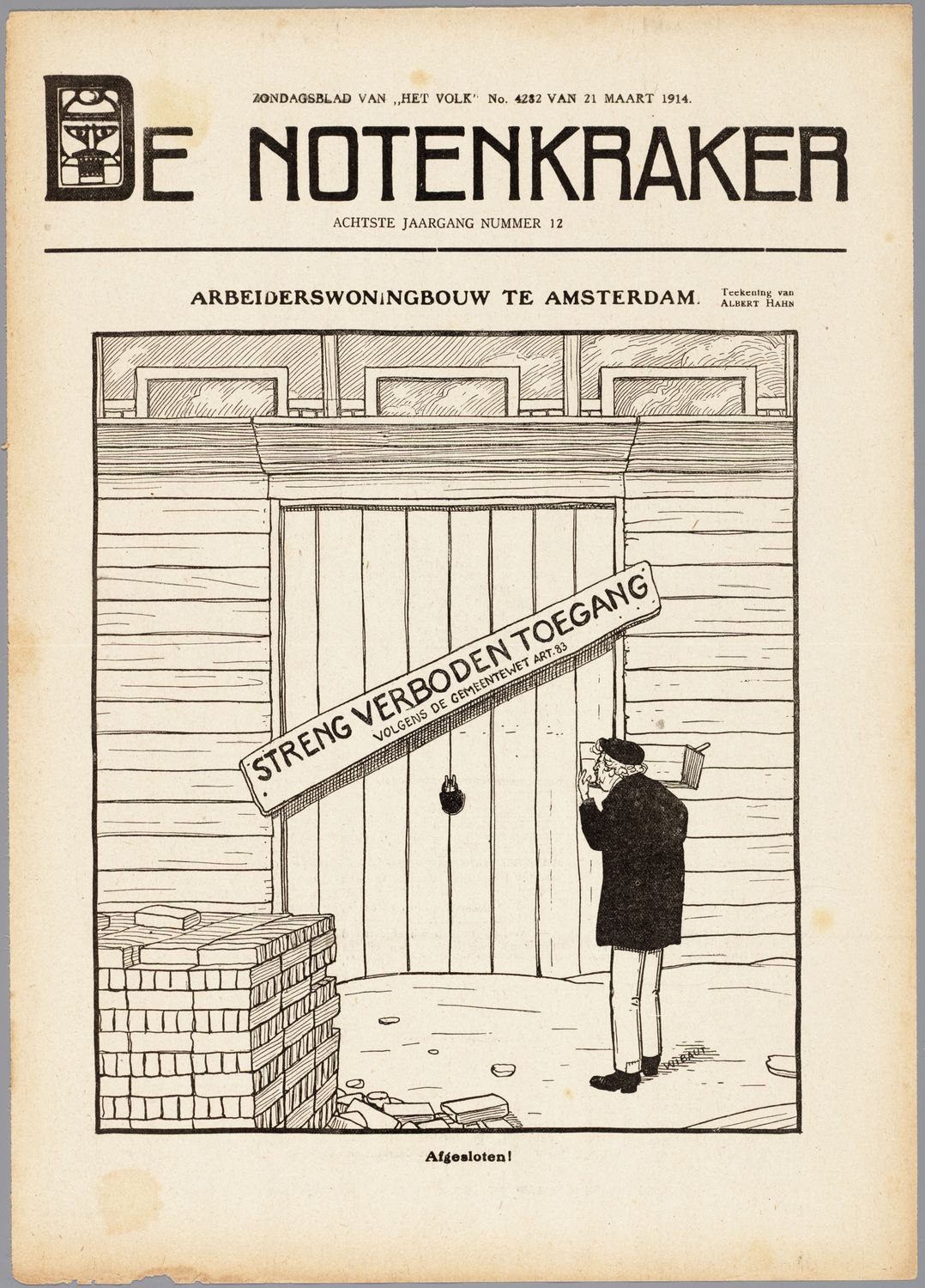 Hahn, Albert,draughtsman., Arbeiderswoningbouw te Amsterdam