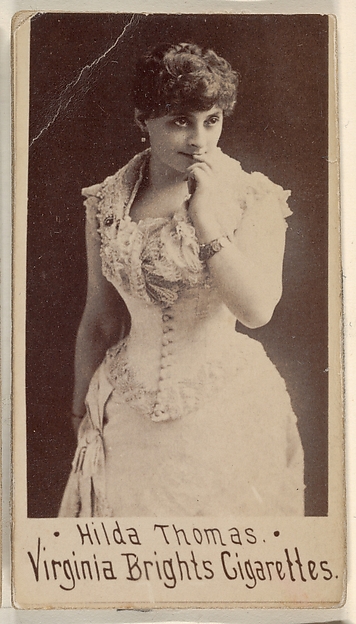 Allen & Ginter, Hilda Thomas, from the Actors and Actresses series (N45, Type 1) for Virginia Brights Cigarettes
