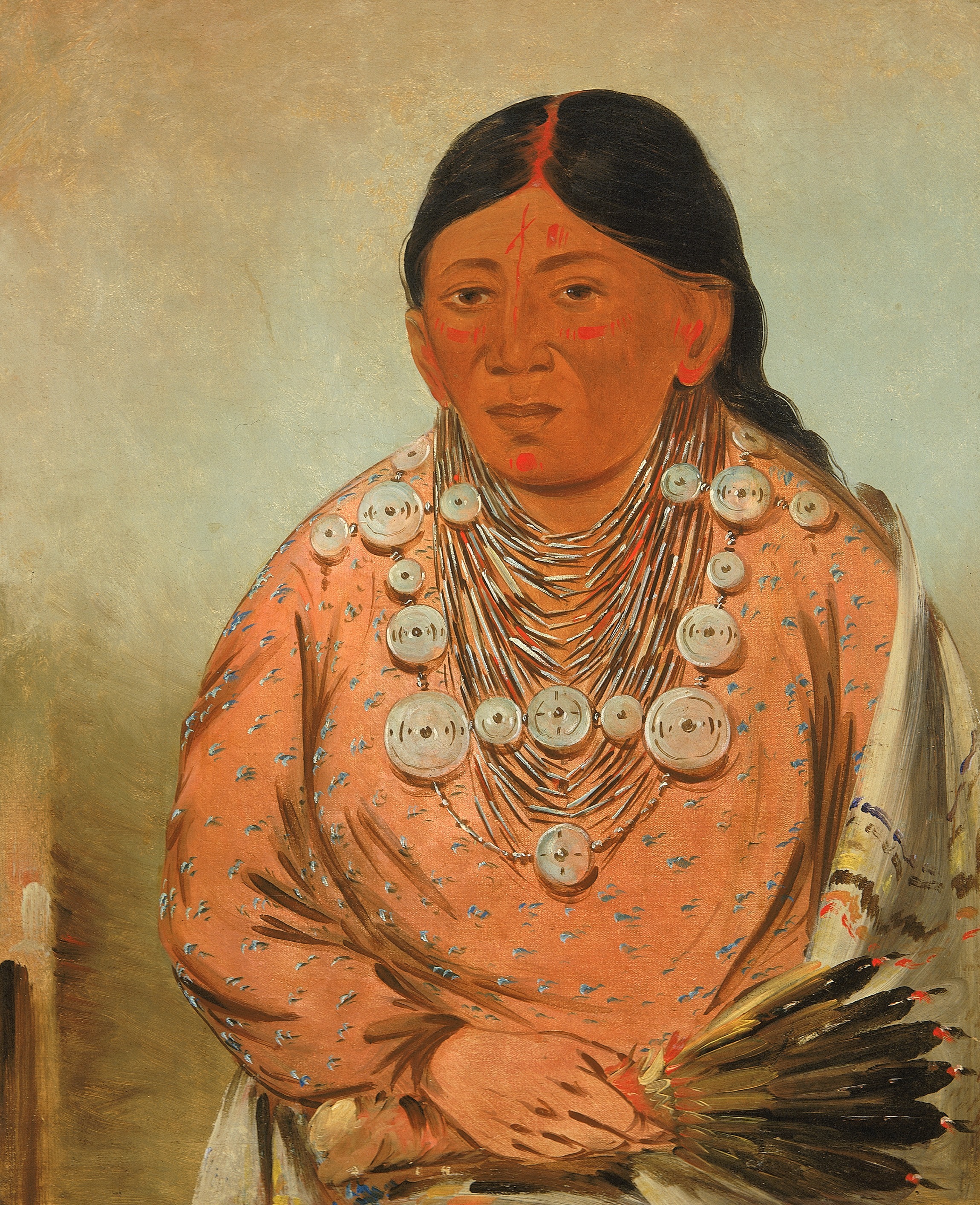 George Catlin, A'h-tee-wát-o-mee, a Woman