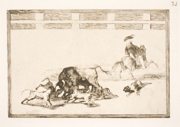 Francisco de Goya, De pudser hundene på tyren