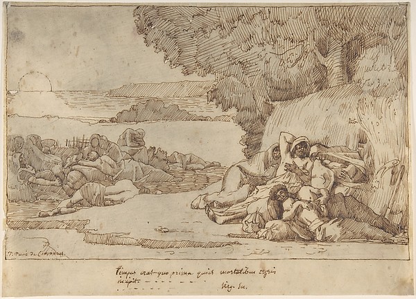 Pierre Puvis de Chavannes, Sleep: sketch for the painting, now in the museum at Lille