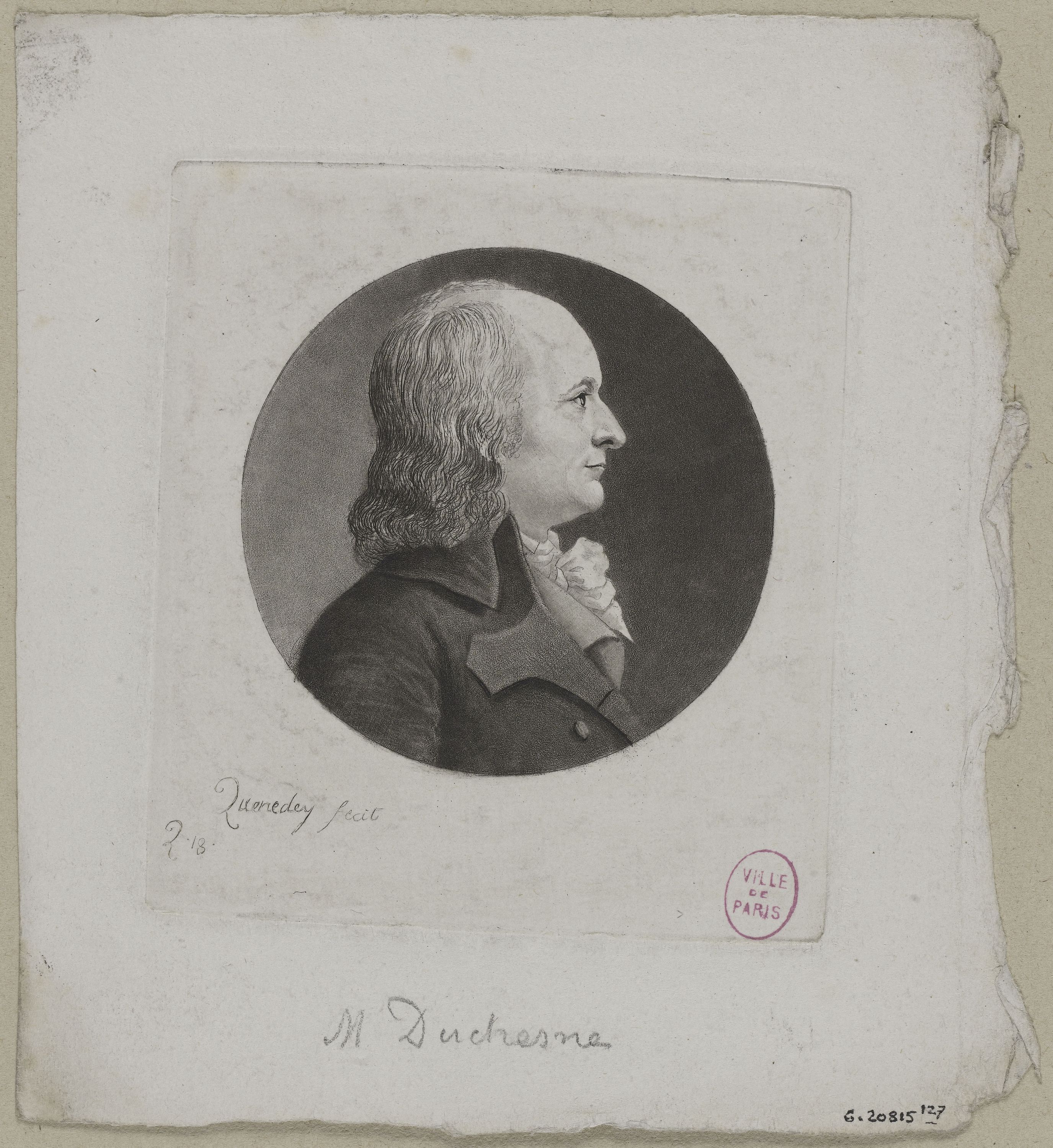 Edmé Quenedey, Portrait de Monsieur Duchesne