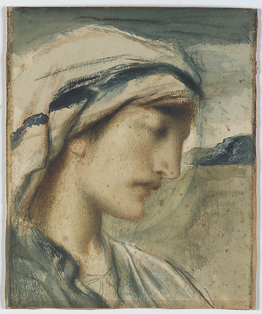 Simeon Solomon, Figure with head scarf