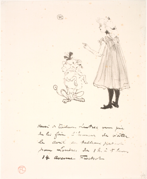 Henri de Toulouse-Lautrec, Invitation à une exposition