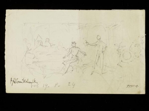 Cruikshank, George, Oliver waited on by the Bow Street Runners