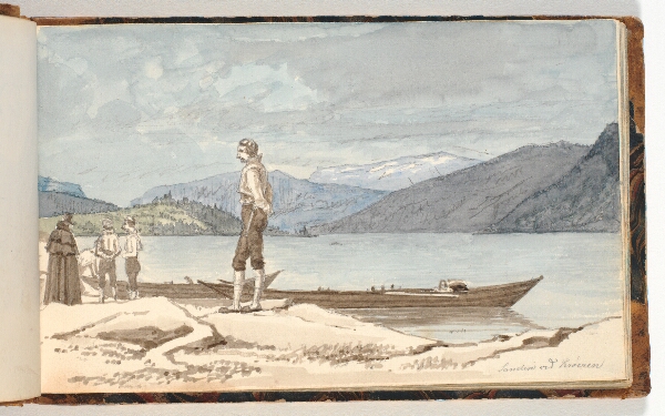Martinus Rørbye, Et overfartssted. Figurer ved både