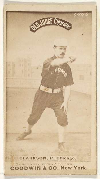 Goodwin & Company, Clarkson, Pitcher, Chicago, from the Old Judge series (N172) for Old Judge Cigarettes