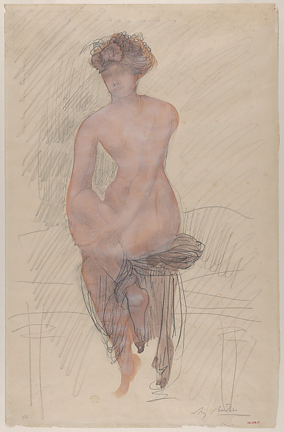 Auguste Rodin, Seated female nude