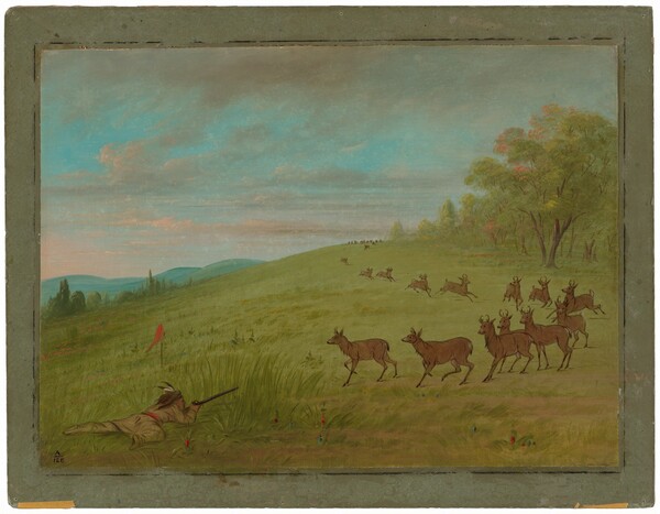 George Catlin, Antelope Shooting - Assinneboine