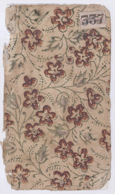 Anonymous, Sheet with an overall floral pattern