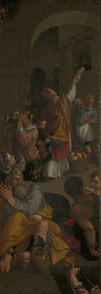 Ambrosius Francken I, Saint Eligius of Noyon Visits the Prisoners