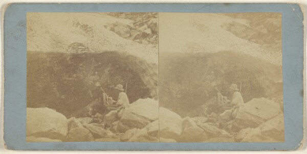 Edward Bierstadt, [Looking into Snow Arch, Tuckerman's Ravine, N.H.]