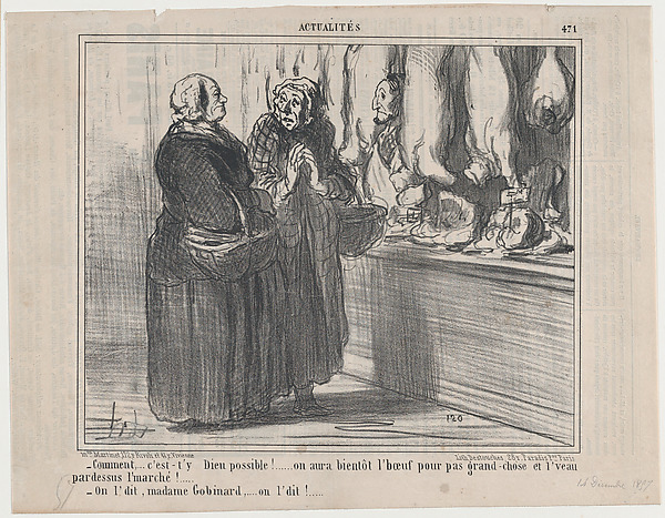 Honoré Daumier, Comment,...c'est-t'y Dieu possible!..., from Actualités, published in Le Charivari, December 14, 1857