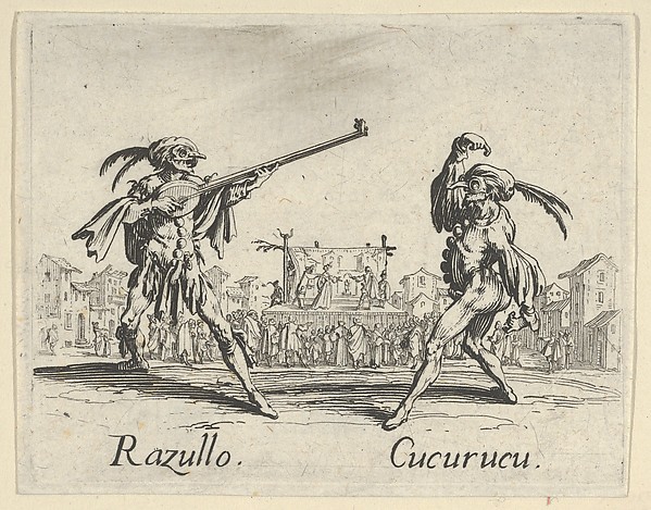 Jacques Callot, Razullo - Cucurucu, from "Balli di Sfessania" (Dance of Sfessania)
