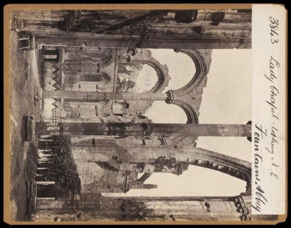 Francis Frith, Lady Chapel - looking N.E.  Fountains Abbey