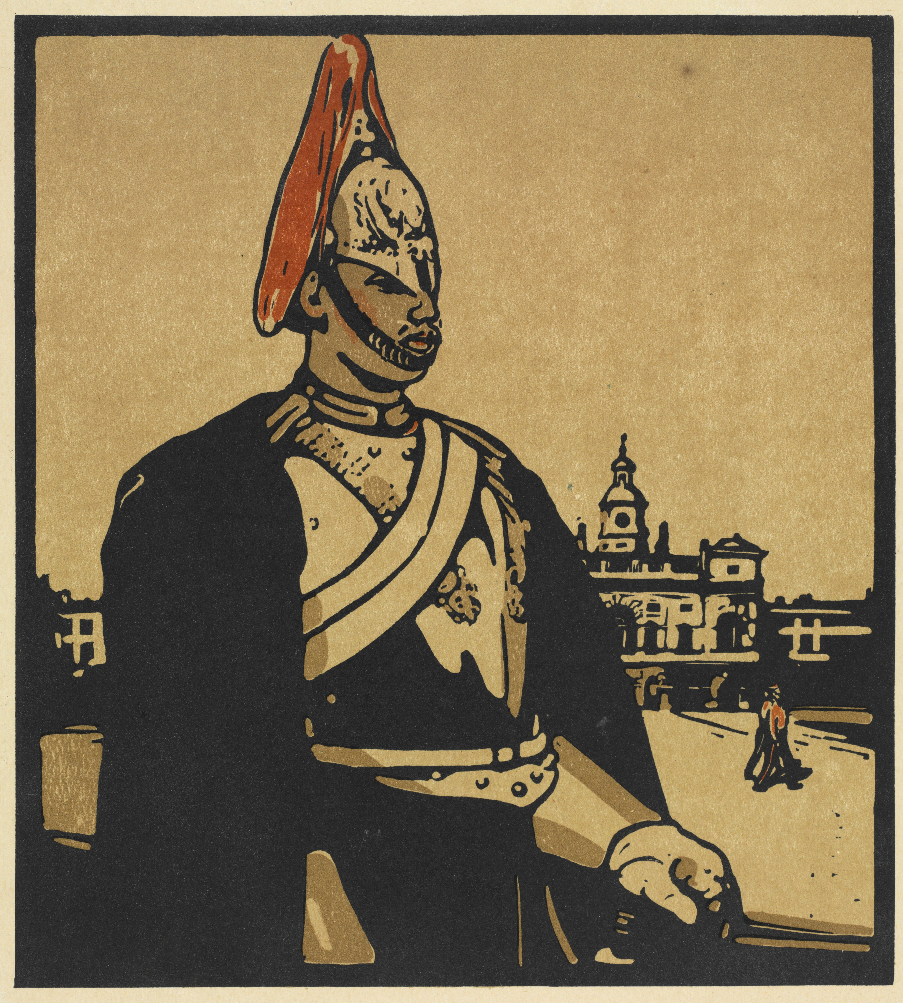 William Nicholson, London Types: Guardsman