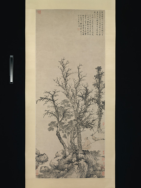 Shen Zhou, Silent fisherman in an autumn wood