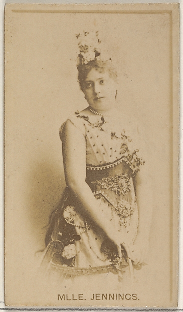 Allen & Ginter, Mlle. Jennings, from the Actors and Actresses series (N45, Type 8) for Virginia Brights Cigarettes