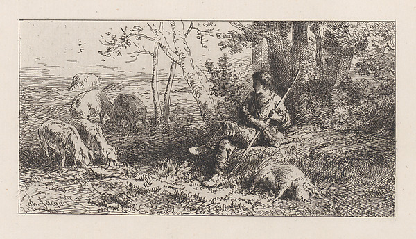 Charles Jacque, Small Pig Herd