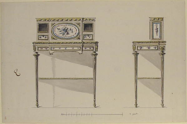 Anonymous, French, 18th century, Design for a Lady's Writing Desk