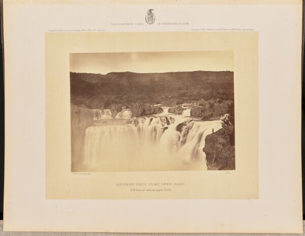 Timothy H. O'Sullivan, Shoshone Falls, Snake River, Idaho. Full Lateral View-on Upper Level