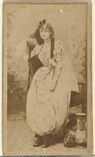 W. Duke, Sons & Co., Mlle. Nordrum, from the Actors and Actresses series (N145-8) issued by Duke Sons & Co. to promote Duke Cigarettes