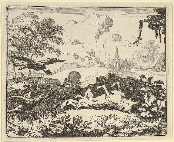 Allart van Everdingen, The Reading of a Criminal Action Againt Renard from Hendrick van Alcmar's Renard The Fox