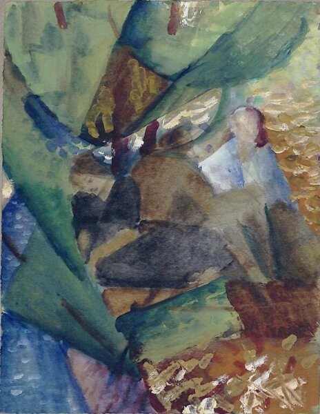 Ervin Bossanyi, Figures Sitting by a River