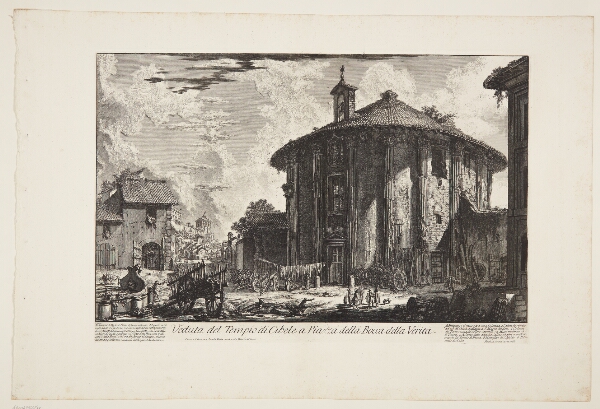 Giovanni Battista Piranesi, Det såkaldte Vestatempel, tidligere kaldet Cybeletemplet, på Piazza della Bocca della Verità