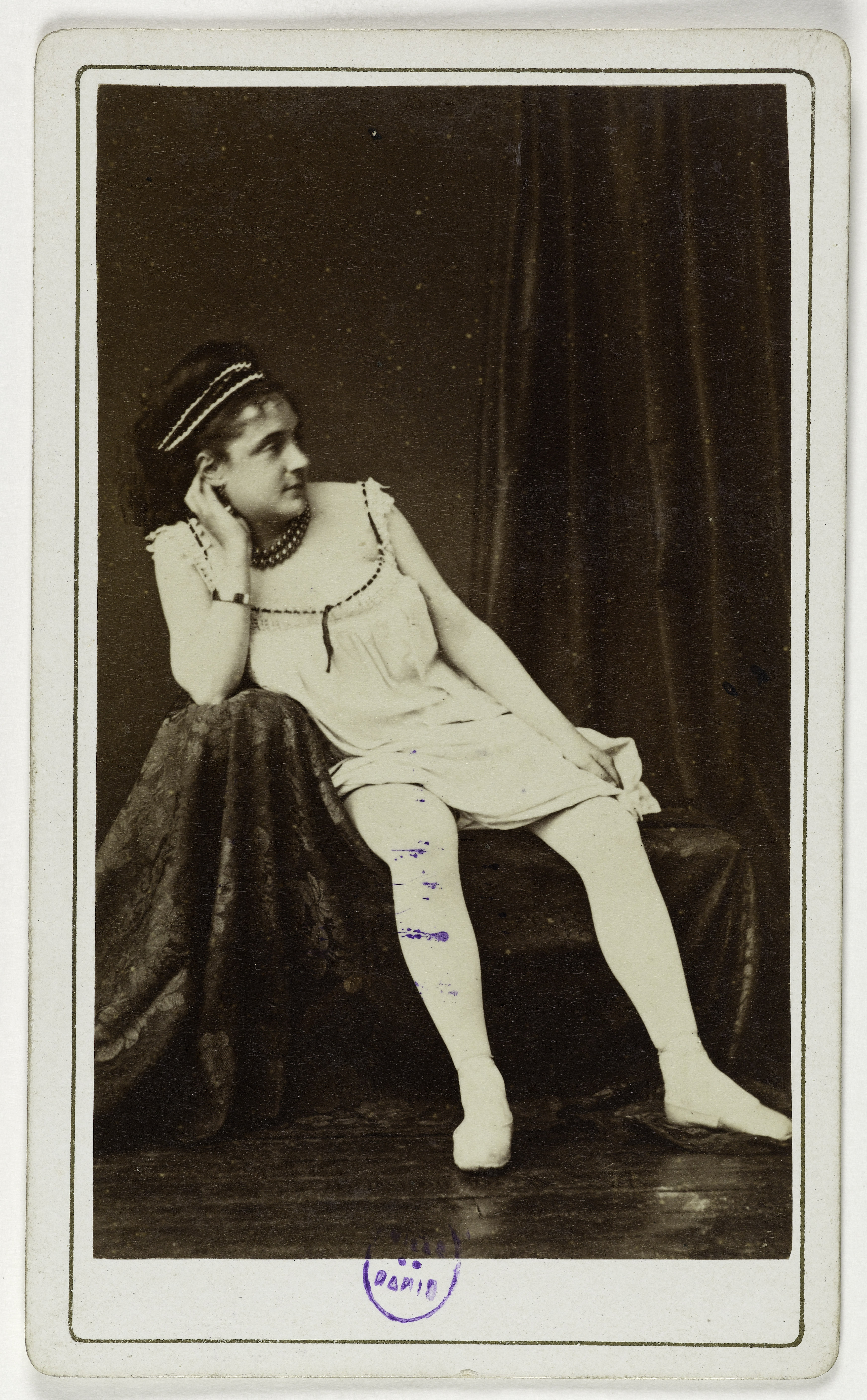 Anonyme, Portrait de Gérard Adèle, (-1879), (sœur de Gérard Laurence, danseuse)