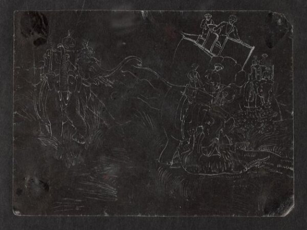 Unknown, One of twenty-seven paintings, mainly depicting hunting scenes.