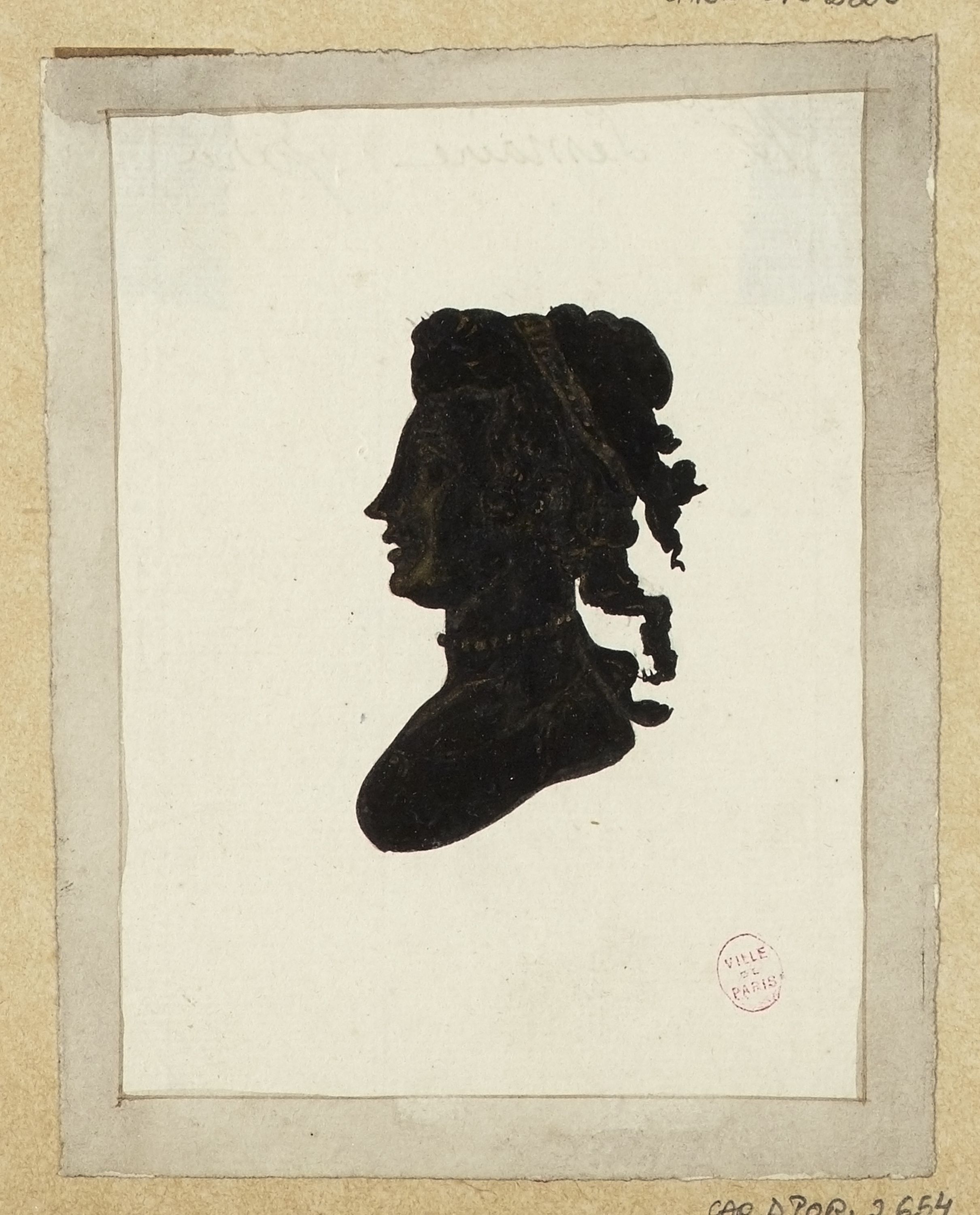 Anonyme, Portrait de profil de l'actrice Lemaire
