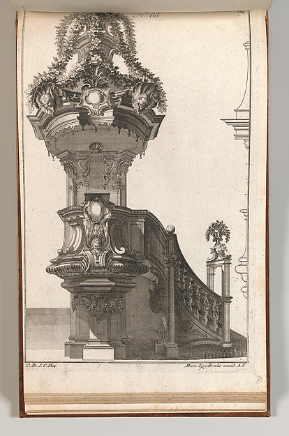 Martin Engelbrecht, Design for a Pulpit, plate 1 from an Untitled Series of Pulpit Designs