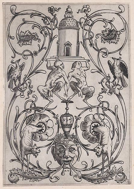 Agostino Veneziano (Agostino dei Musi), Ornamental Panel