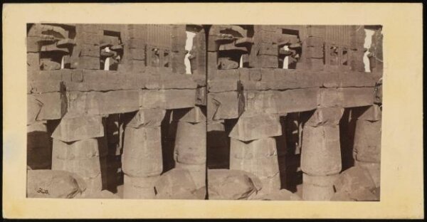 Francis Frith, Stereoscopic photograph of Karnak in Thebes