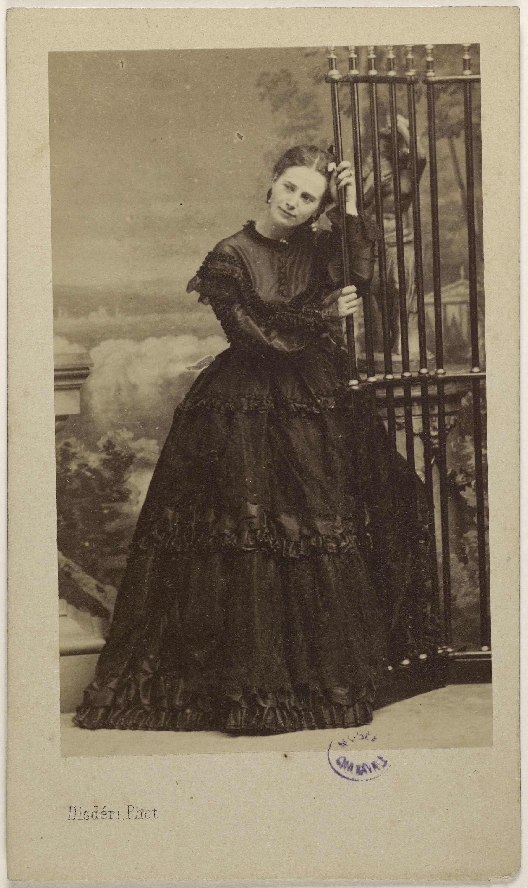 André-Adolphe-Eugène Disdéri, Portrait de Bellanger, Marguerite, (Justine Lebœuf, dite), (1838-1886), (actrice)
