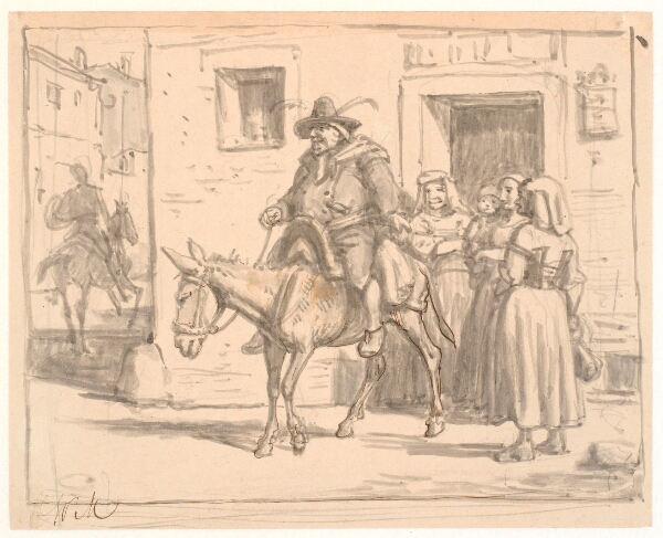 Wilhelm Marstrand, Don Quixote og Sancho Pansa forlader værtshuset
