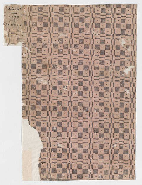 Anonymous, Sheet with overall checkerboard pattern