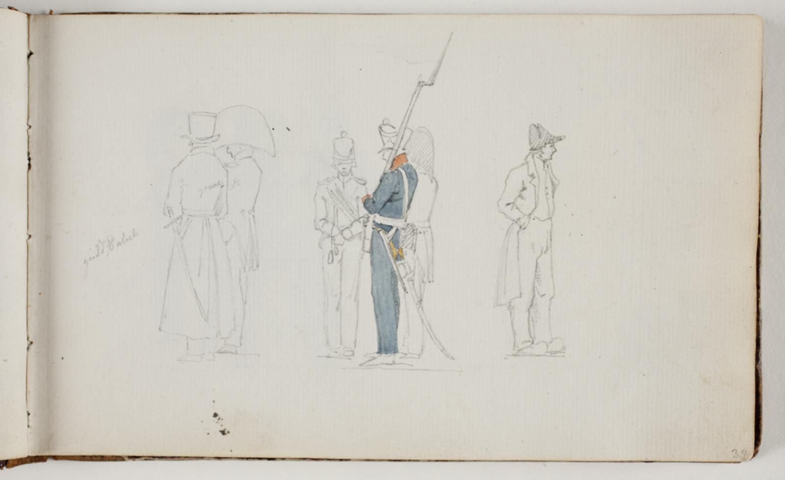 Martinus Rørbye, Studier af soldater