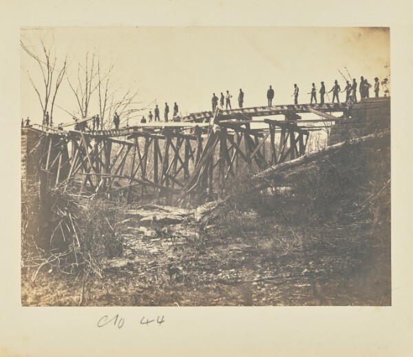 A. J. Russell, Trestle Bridge across Bull Run, after the Freshet of 1863